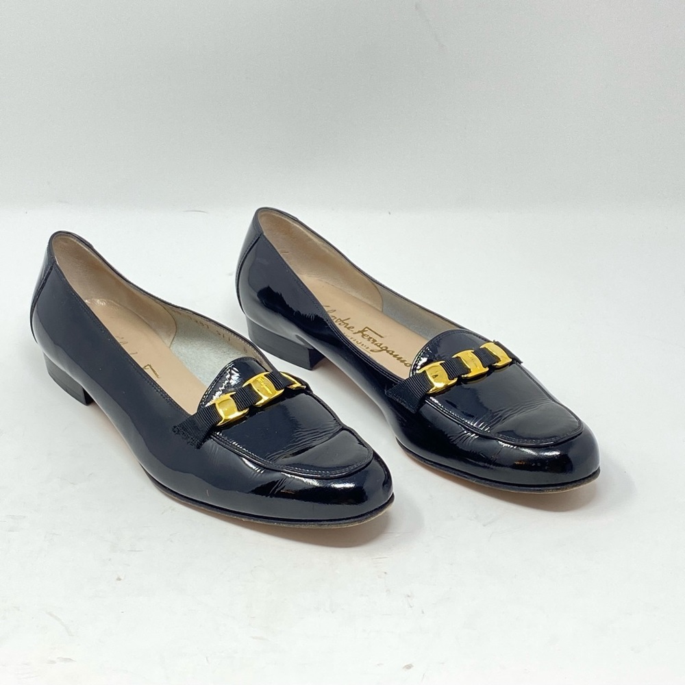 ❤️Salvatore Ferragamo Vintage Black Loafer. Size 8B - Picture 6 of 11